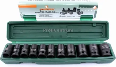 Zdjęcie produktu dla Jonnesway Nasadki Udarowe Komplet 11 Elem. (1/2" 6-Kat) S03A4111S