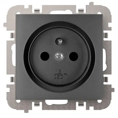 Image de Prise murale noire Elektro-Plast 3833-19
