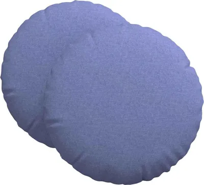 Obrázok produktu pre vidaXL Sedacie vankúše, 2 ks, denimová tkanina, modrá, priemer 60 x 21 cm