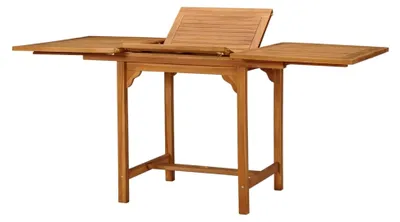 Produktbild von Ausziehbarer Gartentisch Holz Mit Schirmloch