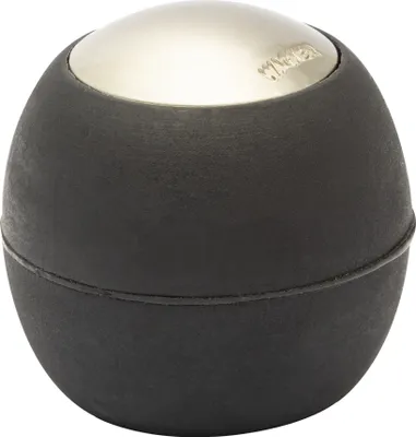 Produktbild von WAGNER Wandtürstopper EGG - Ø 30 x 30 mm, Metall Edelstahloptik, Kautschuk schwarz, inkl. Montagematerial - 15517811