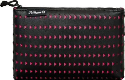 Produktbild von Pelikan Lasercut, Weiches Federmäppchen, Polyurethan (PU), Schwarz, Pink, Muster, Reißverschluss, Erwachsene/Kinder