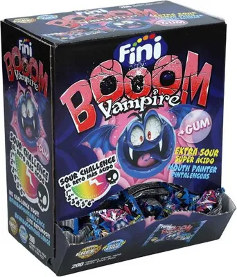 Produktbild von Fini Booom Bubble Gum Vampire 200 Stück - Bonbons mit Kaugummikern
