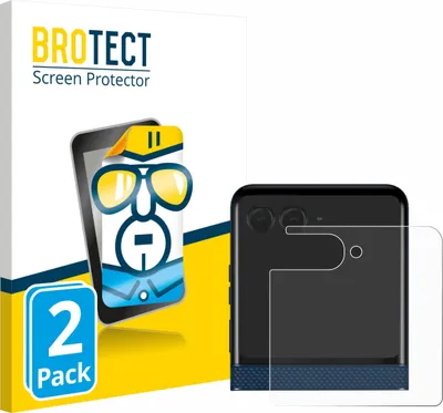 Produktbild von 2x Für Motorola Razr 60 (Hinteres Display) Schutzfolie BROTECT Displayschutz Display Schutz Folie Klar Transparent