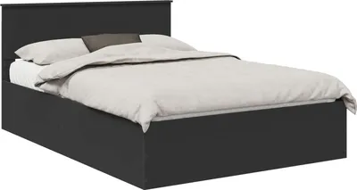Obrázek produktu pro vidaXL Rám postele s čelem černý 150 x 200 cm materiál na bázi dřeva