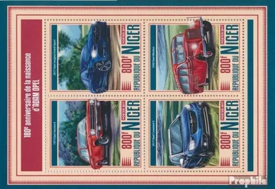 Produktbild von Briefmarken Niger 2017 Mi 5296-5299 Kleinbogen (kompl. Ausg.) postfrisch Adam Opel