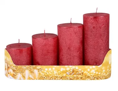 Obrázok produktu pre Nohel Záhradné adventné sviečky Rustikálne rustikálne kovové d5x6/8/10/12cm 4ks