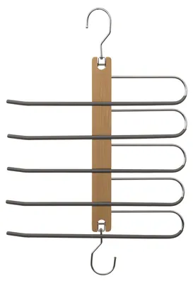 Image de Porte-pantalons en bois, 5 paires