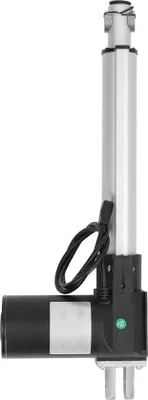 Immagine prodotto di Attuatore lineare industriale a 24 V con corsa di 200 mm - Dispositivo di sollevamento elettrico per applicazioni industriali.