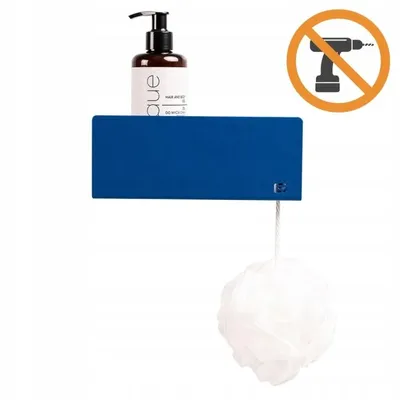 Produktbild von Duschregal ISLA Aluminium blau 20 cm selbstklebend ohne Bohren