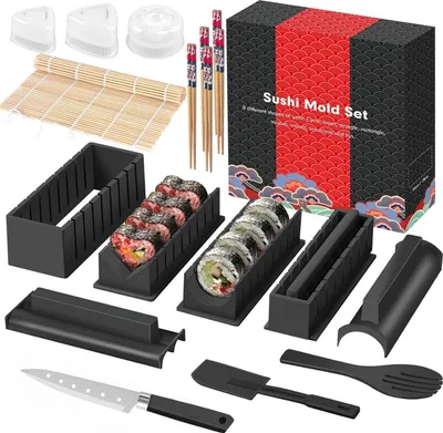 Obrázek produktu pro SKYSER Sushi Maker Set 20dílná sada pro začátečníky - černá