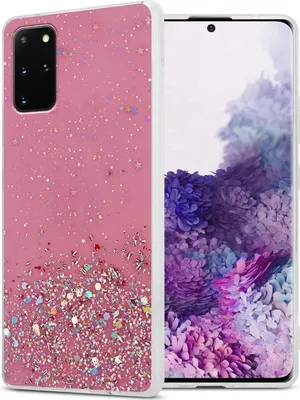 Image de Cadorabo Housse pour Samsung Galaxy S20 PLUS Housse de protection rose Housse pour portable TPU Etui Glitter Cover Case Glitter