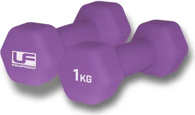 Immagine prodotto di Urban Fitness Coppia di manubri in neoprene 2 x 1 kg viola - Pesi per il fitness