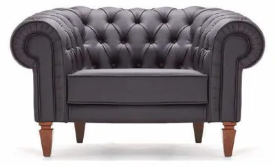 Produktbild von Sessel Leder Couch Polster Sitz Chesterfield 1 Sitzer Couchen Sofa