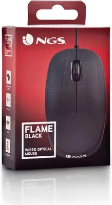 Produktbild von NGS Flame, rechts, Optisch, USB Typ-A, 1000 DPI, Schwarz