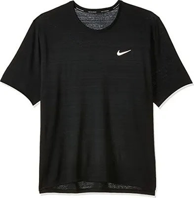 Produktbild von Nike M Nk Df Miler Top Ss Black/Reflective Silv Xxl
