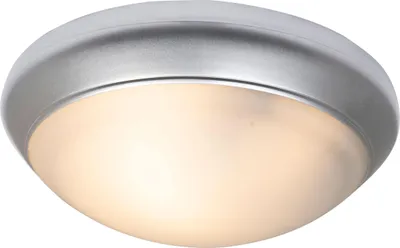 Produktbild von Näve Leuchten Deckenleuchte ASTI mit E27 Deckenleuchte ASTI mit E27 Deckenleuchten - Glasdeckenleuchte "ASTI", Deckenlampe aus Kunststoff und Glas in silber, 9 cm hoch, Ø 28 cm, E27-Fassung