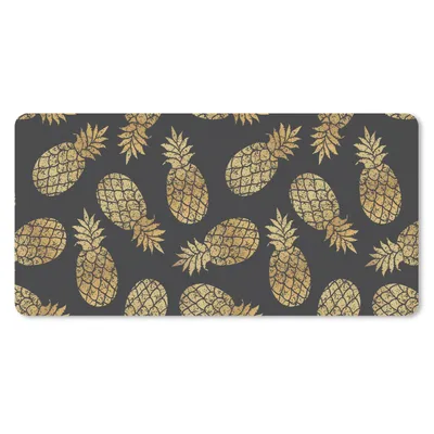Produktbild von MuchoWow® Schreibtischunterlage Ananas - Gold - Muster 80x40 cm - XXL Mauspad - Gaming Mauspad