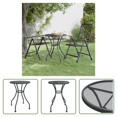 Immagine prodotto di The Living Store tavolo da giardino Ø60x72 cm in lamiera stirata antracite