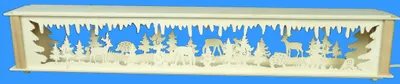 Produktbild von Schwibbogenerhöhung mit Waldtieren und Beleuchtung BxHxT 72x10x10cm NEU