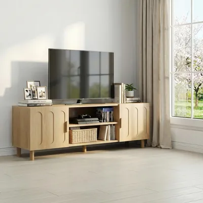 Produktbild von Lowboard / TV‑Schrank / TV‑Lowboard mit Stauraum, 140 cm, für Wohn‑ und Schlafzimmer, für Fernseher bis 65 Zoll