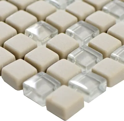 Produktbild von Glasmosaik Fliesen Kassandra Cream Matt