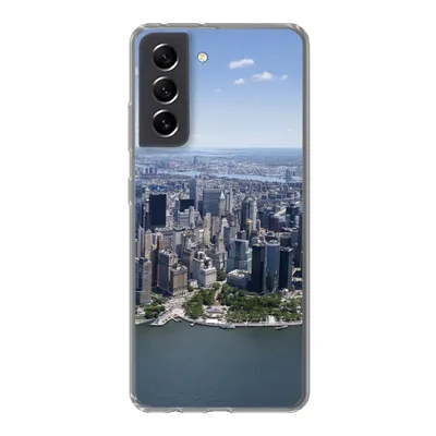 Produktbild von MuchoWow® Handyhülle Schutzhülle Hülle für Samsung Galaxy S21 FE New York - USA - Skyline Silikon Softcase Handy Hülle - Mobiltelefonhülle