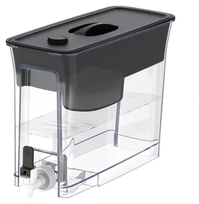 Wasserfilter-Dispenser, 8,2 l, schwarz, 1 Filter, 757 l Kapazität
