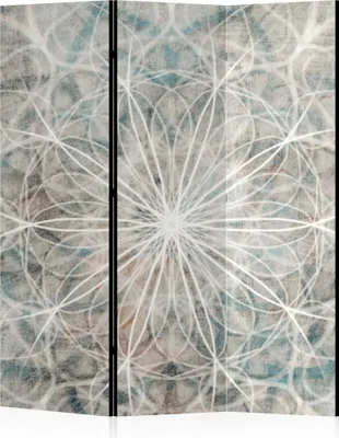 Zdjęcie produktu dla LUMASOUL Parawan dwustronny, parawan do wnętrz, motyw boho, 135 x 172 cm