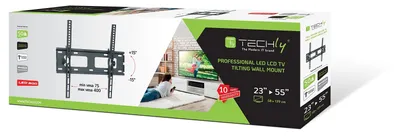 Obrázok produktu pre Techly ICA-PLB 131M, 58,4 cm (23"), 139,7 cm (55"), 50 x 50 mm, 400 x 400 mm, -15 - 15°, Čierna