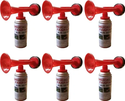 Produktbild von 6 Stück Druckluft Fanfare Tröte Hupe Signalhorn Stadionhupe Air Horn