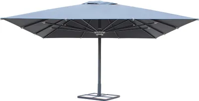 Immagine prodotto di Milani Home - ombrellone da giardino 5 x 5 m con palo centrale in alluminio e telo in poliestere, antracite, per terrazzo e piscina