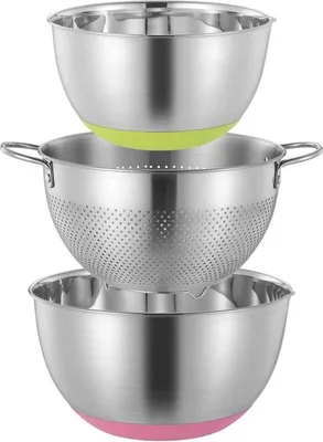 Produktbild von Famanu Rührschüsseln Set - Edelstahl, 3-teilig