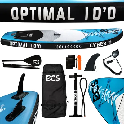 Produktbild von SUP BOARD 701 Set Stand Up Paddle Surf Board nafukovací pádlo surfovací prkno 305cm, modrá/šedá