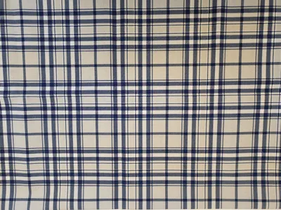 Obrázek produktu pro Plátno bavlněné, káro - modro-béžová, metráž, látky / 50cm