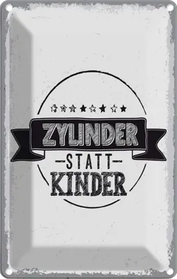 Produktbild von vianmo Blechschild 30x20 cm lustig Zylinder statt Kinder Witz Humor Spaß