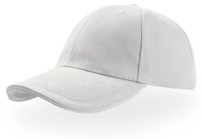 Immagine prodotto di Cappellino da baseball Atlantis Liberty a 6 pannelli, in cotone spazzolato LT901 (taglia unica) (bianco/bianco)