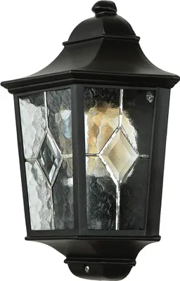 Immagine prodotto di Lampada da parete all'aperto casa terrazza IP43 nero E27 vetro metallo rustico luce esterna parete