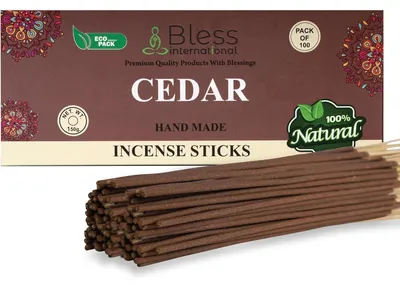 Productafbeelding van Cedarhouten wierookstokjes, met de hand gedompeld, vrij van chemicaliën, 100 stuks (150 gram)