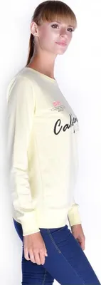 Produktbild von Damen Bluse Shirt mit Druck; Gelb/S/M 36/38