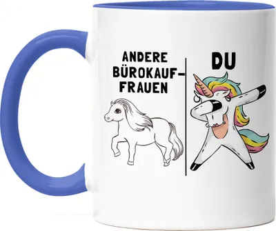 Produktbild von Andere Bürokauffrauen Du Tasse Blau Pferd Einhorn Humor Lustig Unicorn Geschenk Apotheke