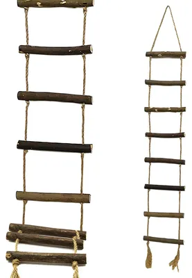 Zdjęcie produktu dla Akcesoria Wichtel: Drabinka dekoracyjna, 70 x 10 cm, miniaturowa drabinka dla skrzatów, idealna do dekoracji drzwi, element dekoracyjny świąteczny, do samodzielnego wykonania