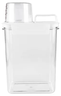 Imagen del producto de Contenedor de detergente de 1800 ml, con dosificador y vaso medidor, para detergente en polvo