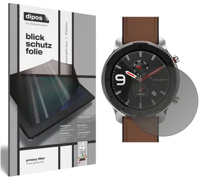 Produktbild von Blickschutzfolie für Amazfit GTR 47mm Smartwatch matt Schutzfolie Folie Display Schutz dipos