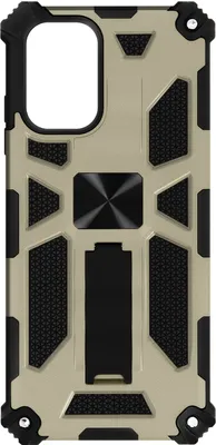 Obrázok produktu pre Avizar, ochranné puzdro s držiakom v metalickom dizajne pre telefóny Xiaomi Redmi Note 10 / Note 10s, zlatá farba