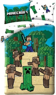 Produktbild von Halantex Einzelbettdecke - Minecraft 140x200. 70x90