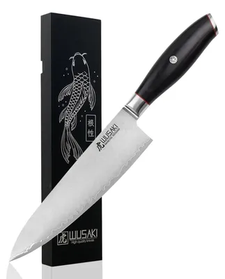 Kochmesser 20 cm, Edelstahl, Pakkaholzgriff, geschmiedet