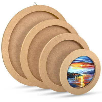 Produktbild von Holzleinwand zum Malen - 4 Stück von 15/20/25/30 cm