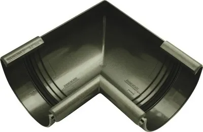 Produktbild von Marley Innenecke Kunststoff halbrund 90° Anthrazit Metallic NW 125 mm