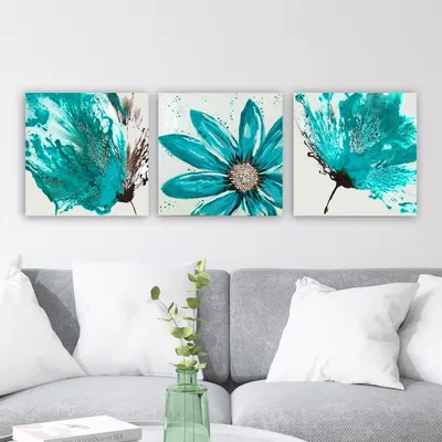 Produktbild von Wallity, 3P5779- RMY1109, Bunt, Leinwandbilder, 90 x 30 cm, 100% Leinwand